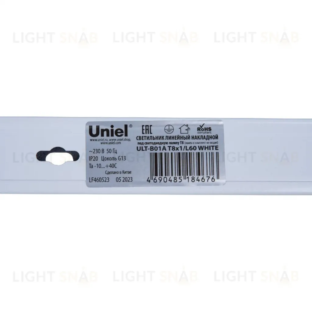 Линейный светильник Uniel ULT-B01A T8x1/L60 WHITE UL-00011255 ULT-B01A T8x1/L60 WHITE