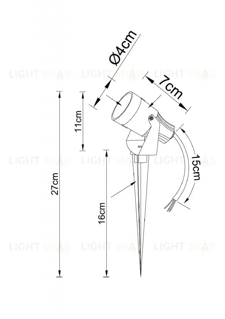 Грунтовый светильник Arte Lamp Elsie A4705IN-1BK A4705IN-1BK