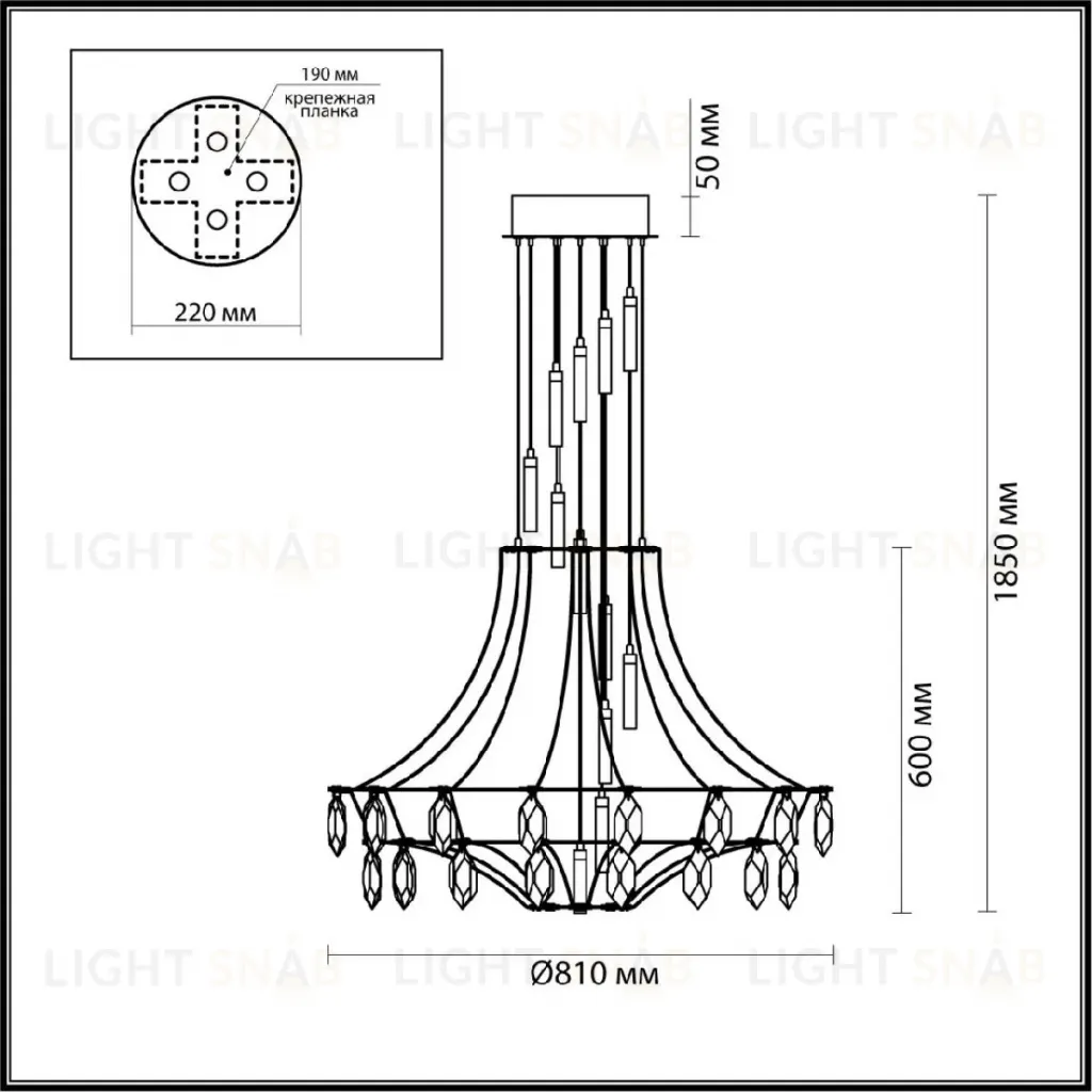 Подвесная люстра Odeon Light Flamenco 7000/51L 7000/51L