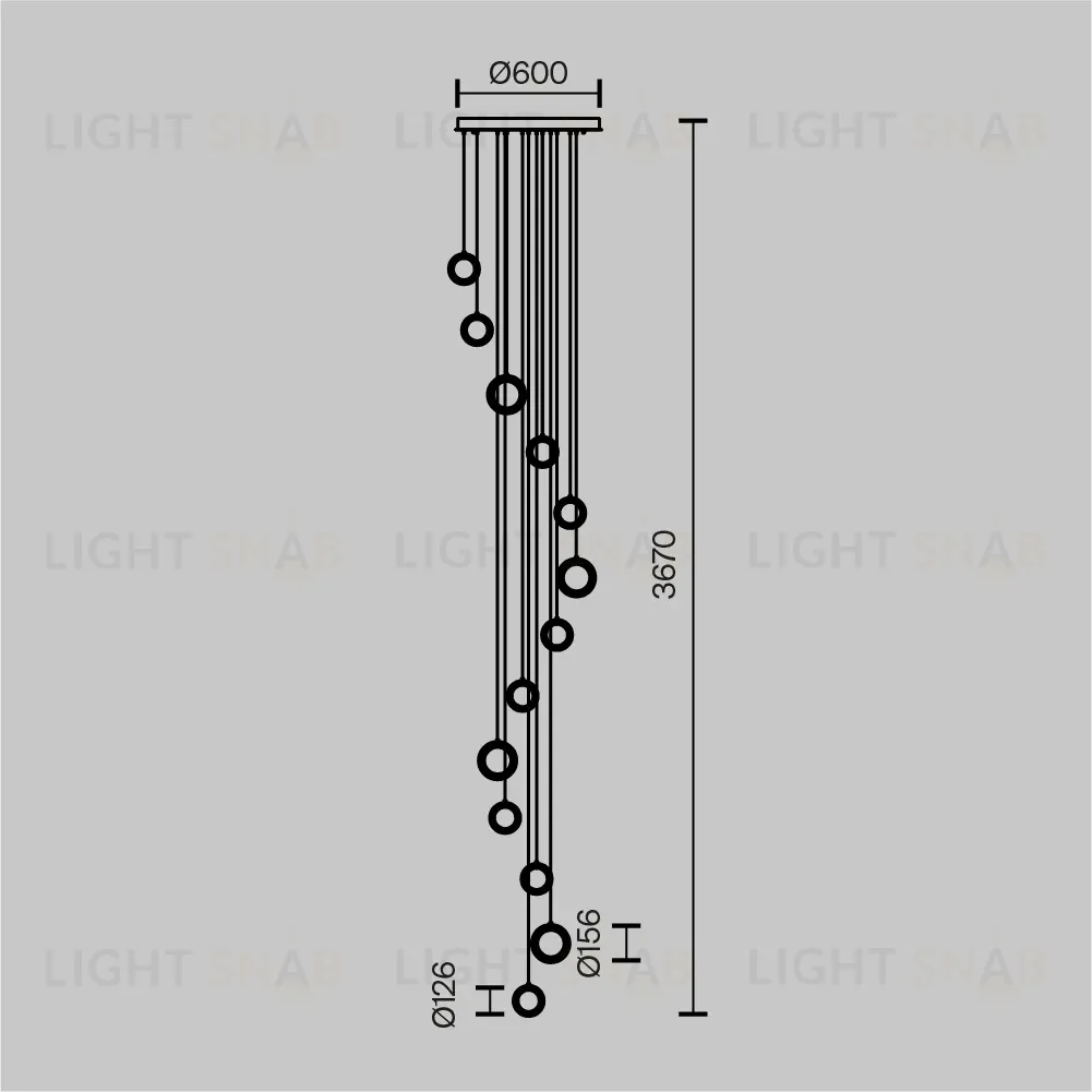 Каскадная люстра Maytoni Pharao MOD361PL-L58BS3K MOD361PL-L58BS3K