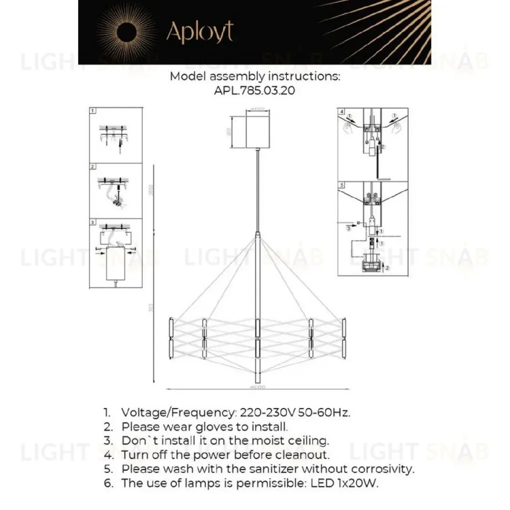 Подвесная люстра Aployt Babetta APL.785.03.20 APL.785.03.20