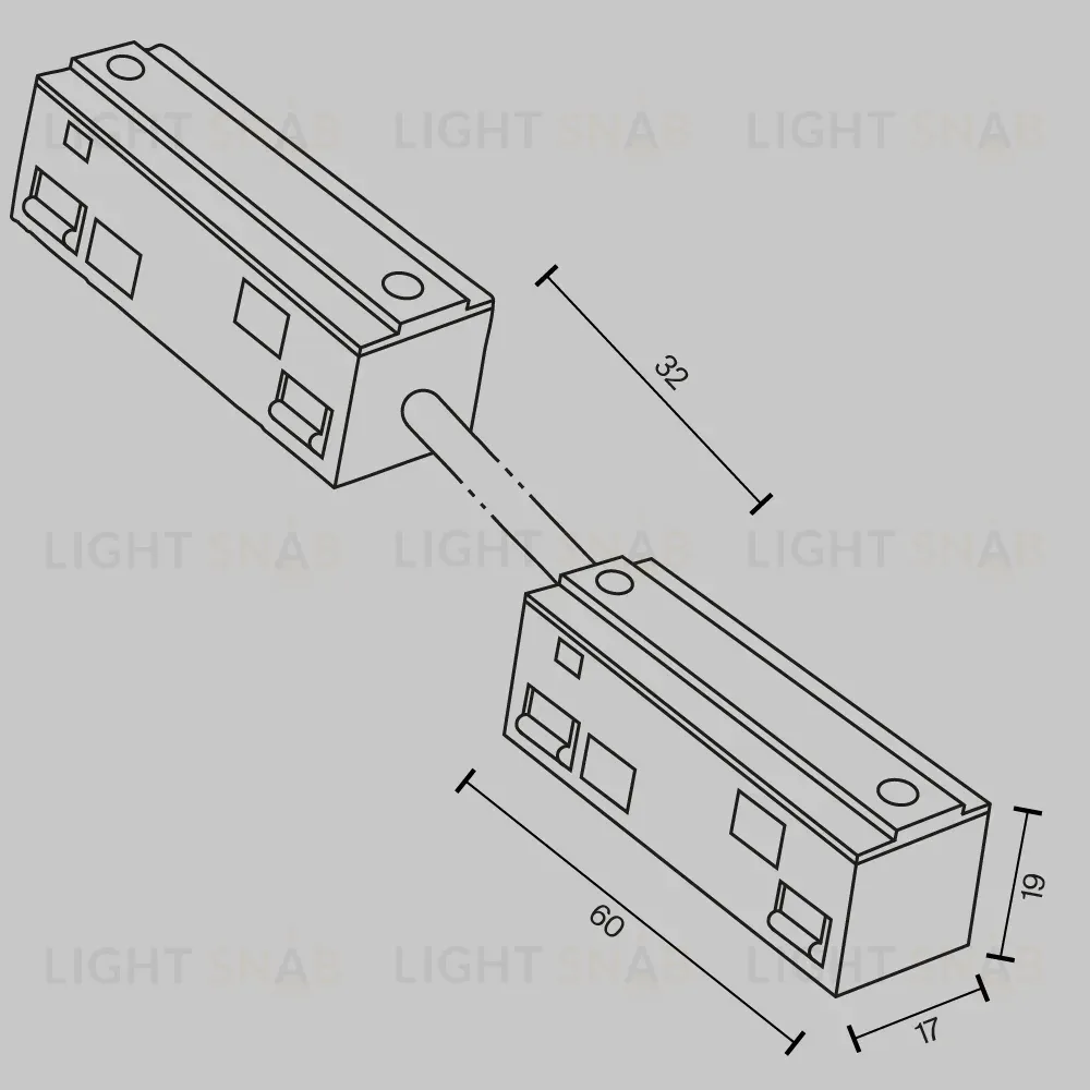 Коннектор питания прямой гибкий Maytoni Technical Magnetic track system Exility Accessories for tracks Exility TRA034CPC-42W-5-1 TRA034CPC-42W-5-1