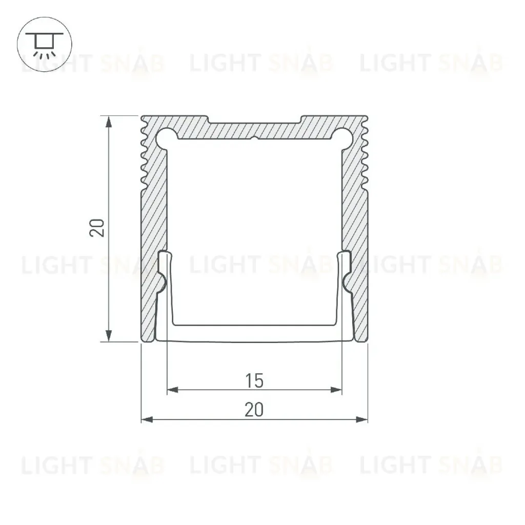 Профиль Arlight SL-SLIM20-H20-2000 BLACK 047632 047632