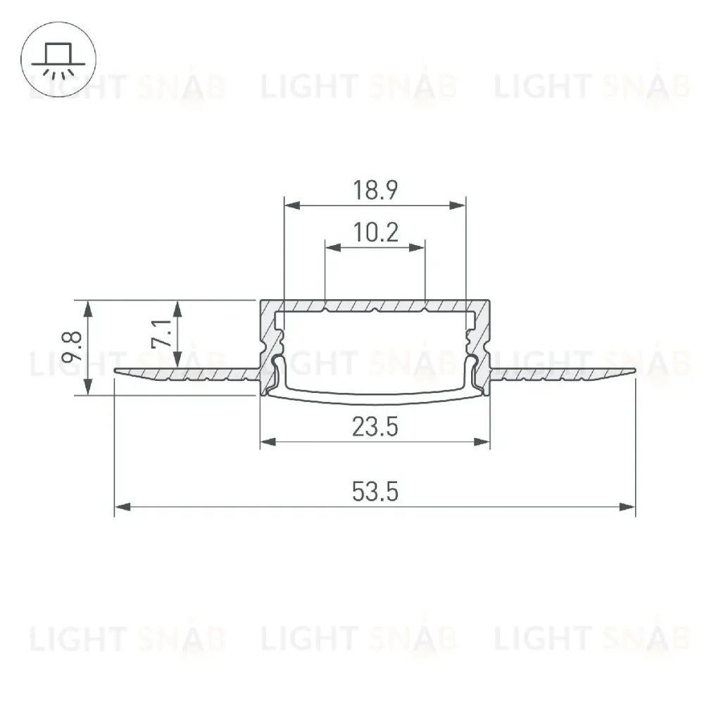 Профиль Arlight FANTOM-W20-H10-2000 ANOD 047360 047360