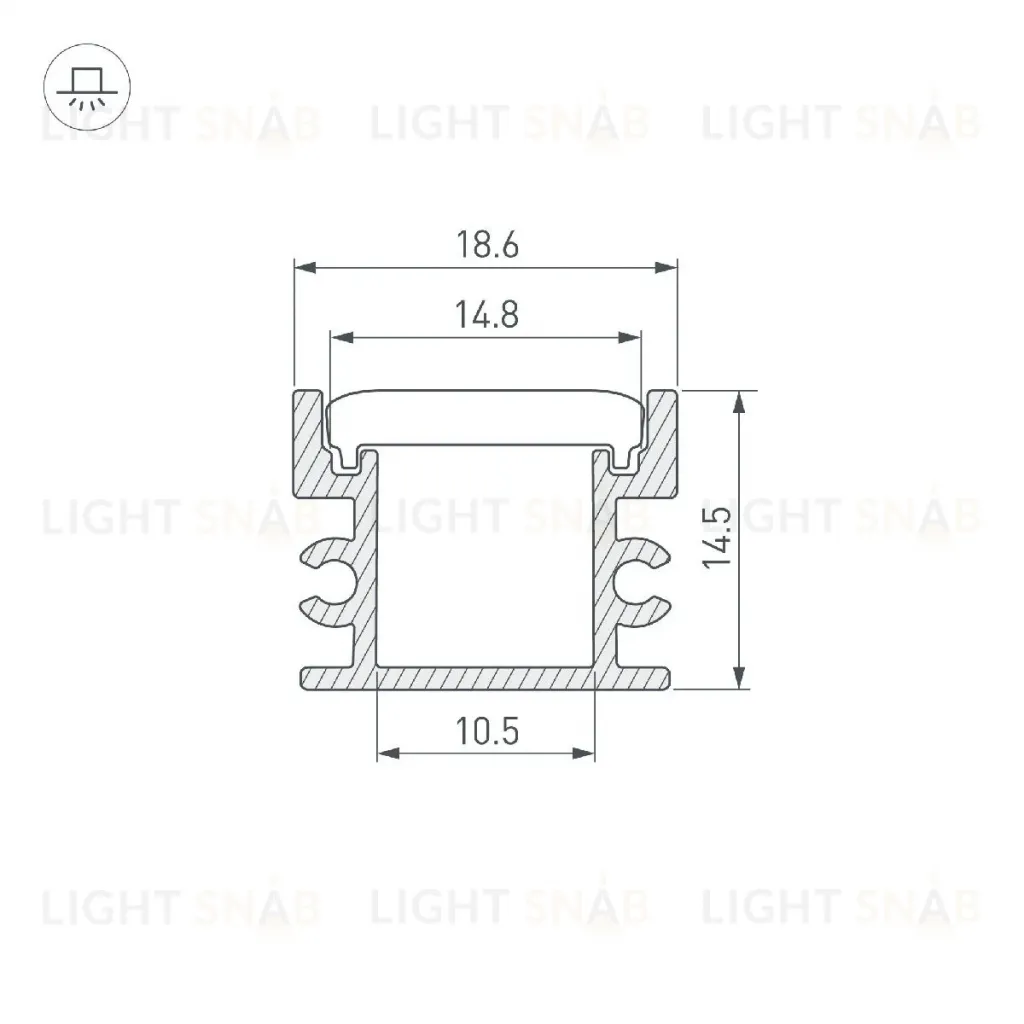 Профиль Arlight FLOOR18-H15-3000 ANOD 045670 045670