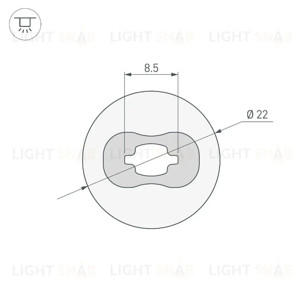 Силиконовый профиль Arlight WPH-FLEX-D22-360deg-S8-5m WHITE 045847 045847