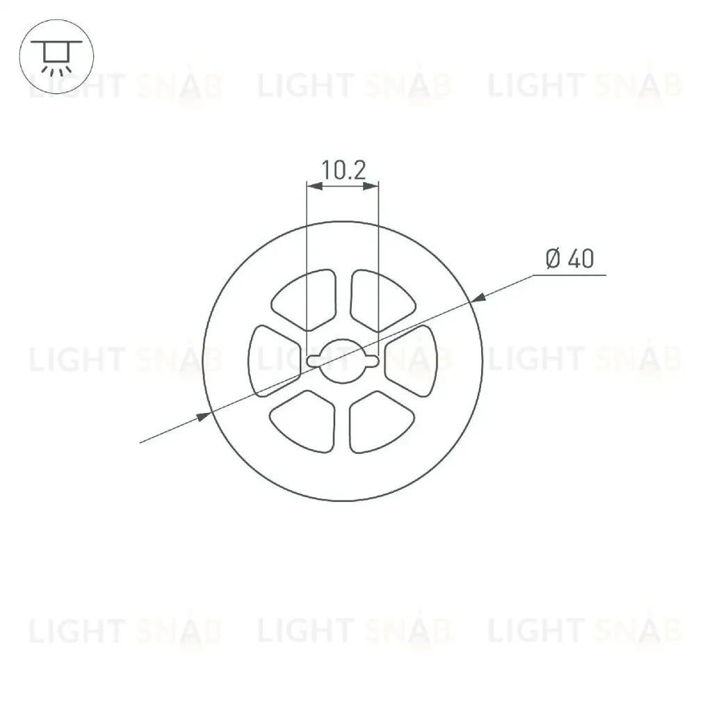 Силиконовый профиль Arlight WPH-FLEX-D40-360deg-S10-5m WHITE 045869 045869