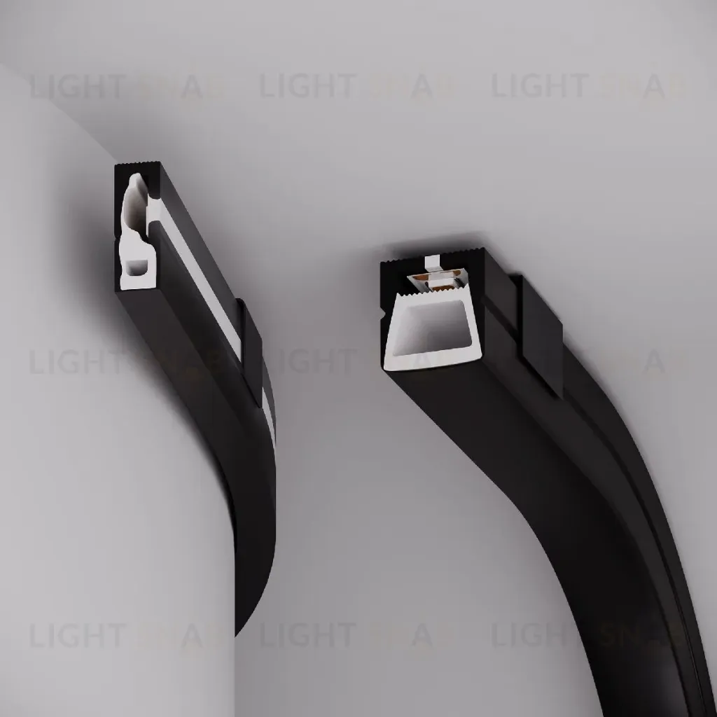 Силиконовый профиль Arlight WPH-FLEX-1616-TOP-S11-5m FULL BLACK 045774 045774