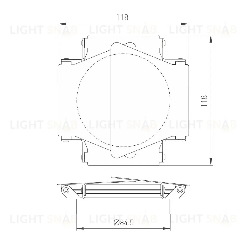 Шторки кашетирующие Arlight LGD-BARNDOORS-R85 (BK) 046760 046760