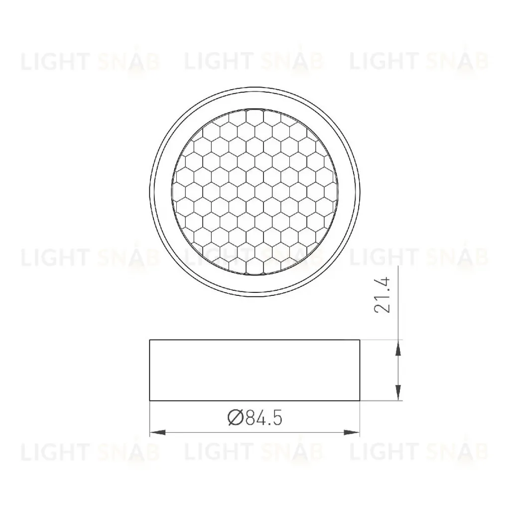 Фильтр сетчатый с посадочным кольцом Arlight LGD-HONEYCOMB-RING-R85 (WH) 046765 046765
