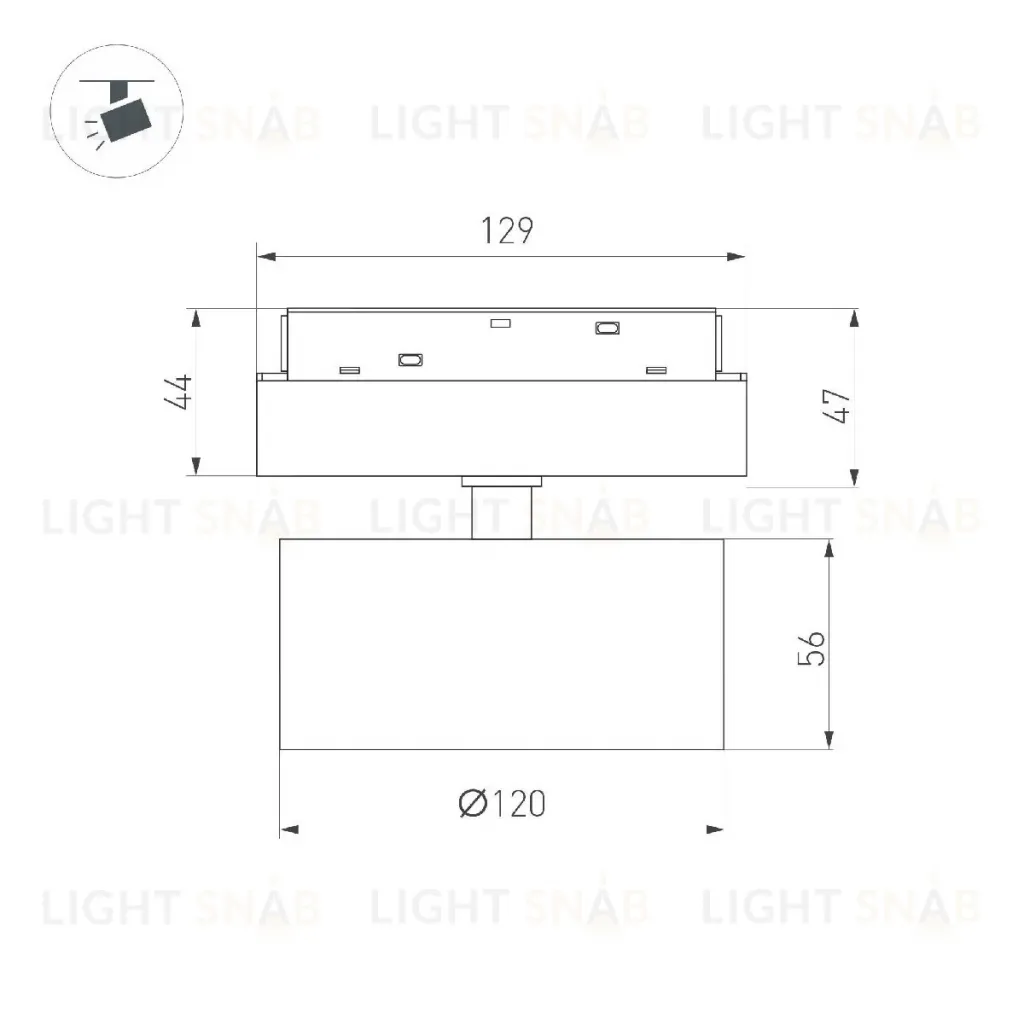 Трековый магнитный светильник Arlight MAG-ORIENT-RONDO-R120-15W Day4000 048363 048363