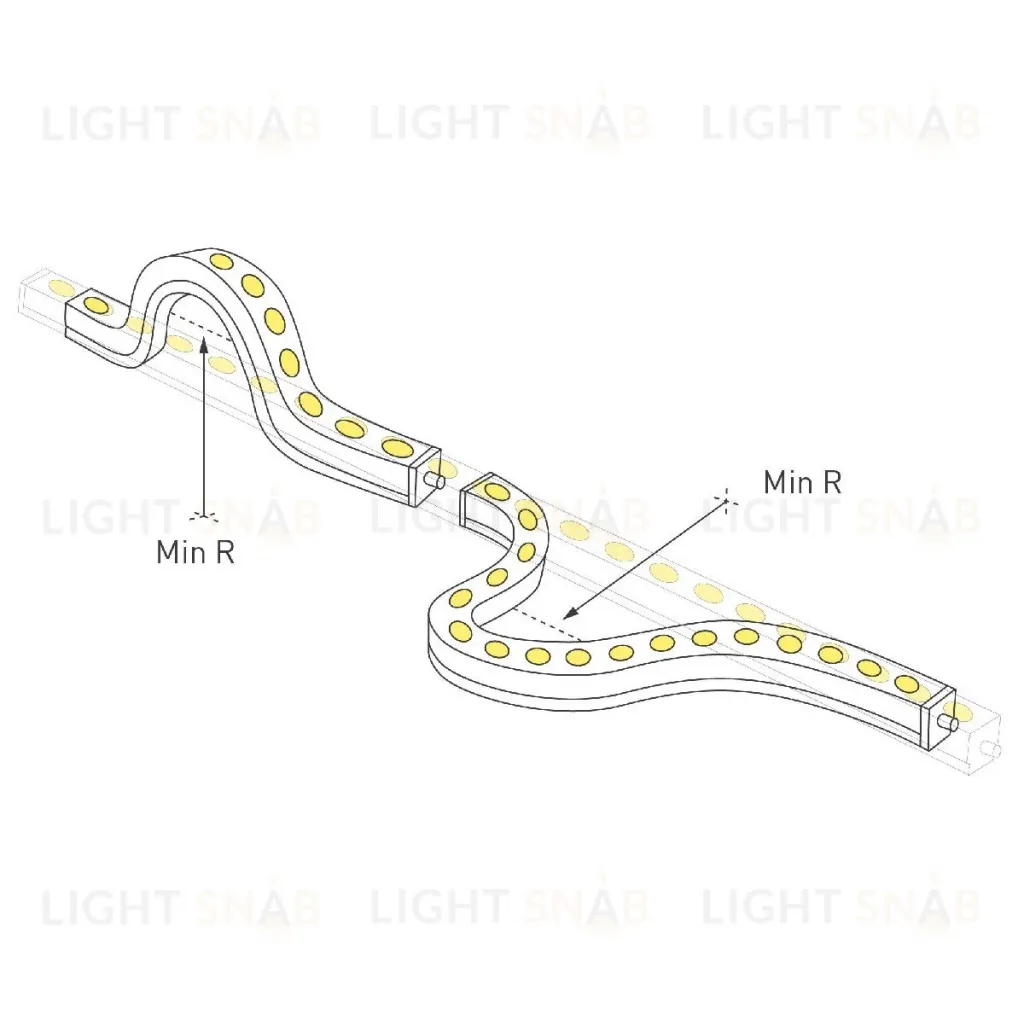 Грейзер Arlight THOR-3D-A24-25x27mm 24V Warm3000 (24 W/m, IP65, 1m, wire x2) 045254 045254