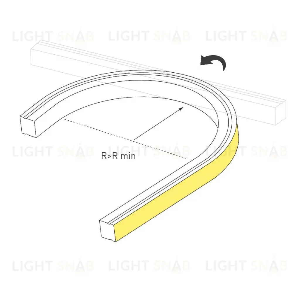 Грейзер Arlight THOR-TOP-B70-10x10mm 24V Warm2700 (15 W/m, IP67, 5m, wire x2) 042072 042072