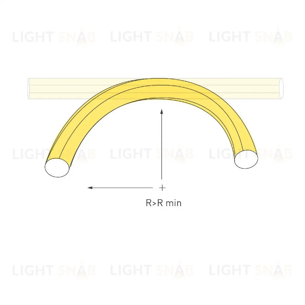 Светодиодная лента герметичная Arlight MOONLIGHT-BLACK-TOP-G280-D25mm 24V RGB 360deg (14.4 W/m, IP65, 3m, wire x1) 047040 047040