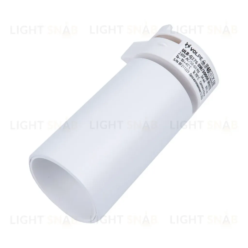 Трековый однофазный светильник Volpe ULB-Q276 8W/3000К WHITE UL-00011817 ULB-Q276 8W/3000К WHITE
