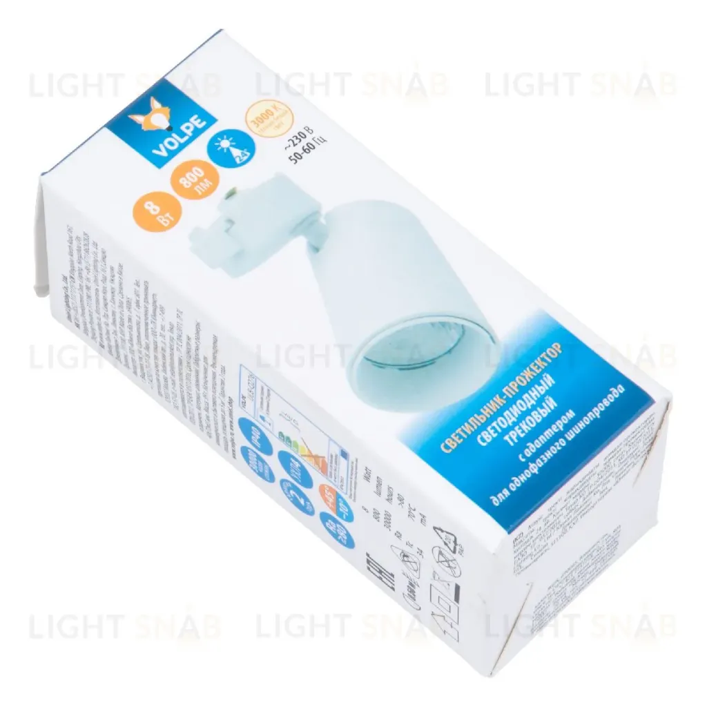 Трековый однофазный светильник Volpe ULB-Q276 8W/3000К WHITE UL-00011817 ULB-Q276 8W/3000К WHITE