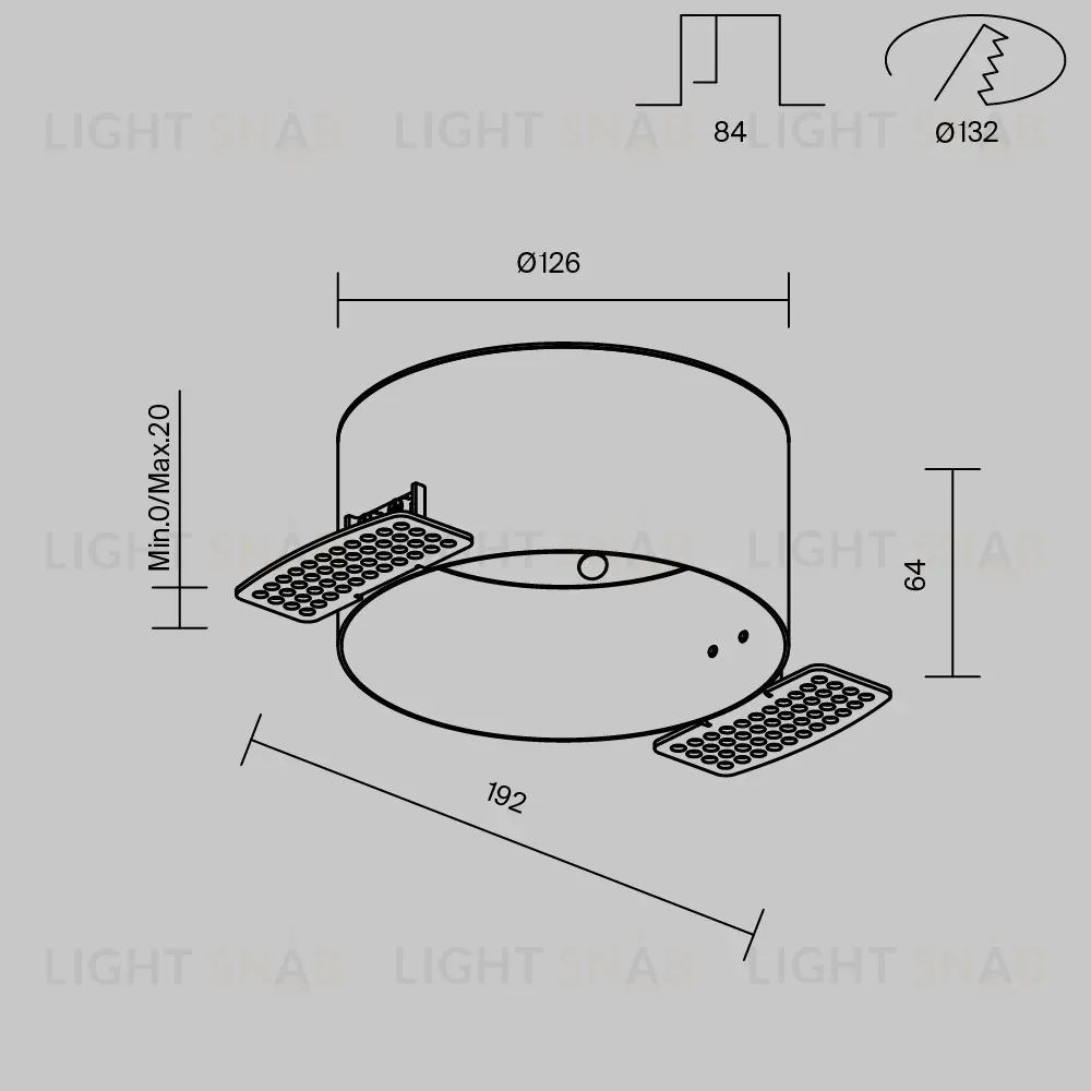 Аксессуар для встраиваемого светильника Maytoni Downlight DLA032-TRS12-W DLA032-TRS12-W