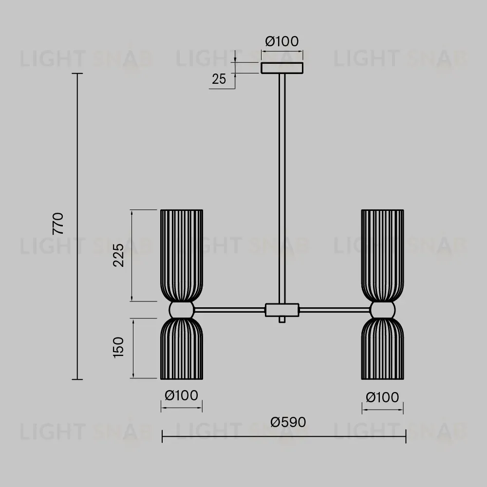 Люстра на штанге Maytoni Antic MOD302PL-10GR MOD302PL-10GR