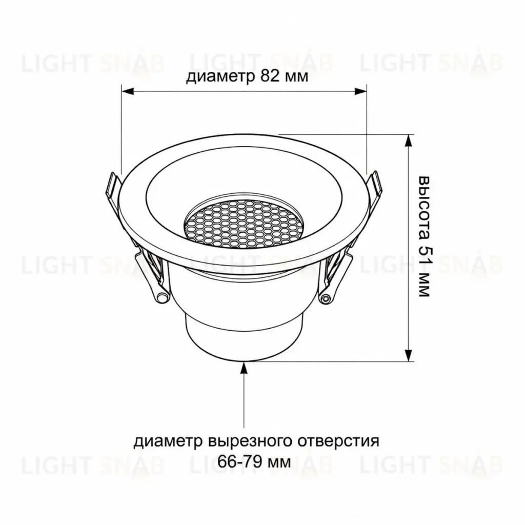 Встраиваемый светильник Wertmark WTD.O01.600.V0.07 WTD.O01.600.V0.07