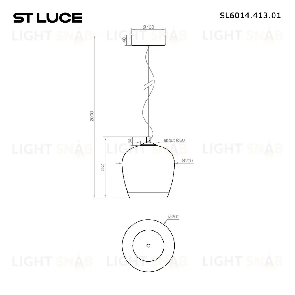 Подвесной светильник ST Luce Ripple SL6014.413.01 SL6014.413.01