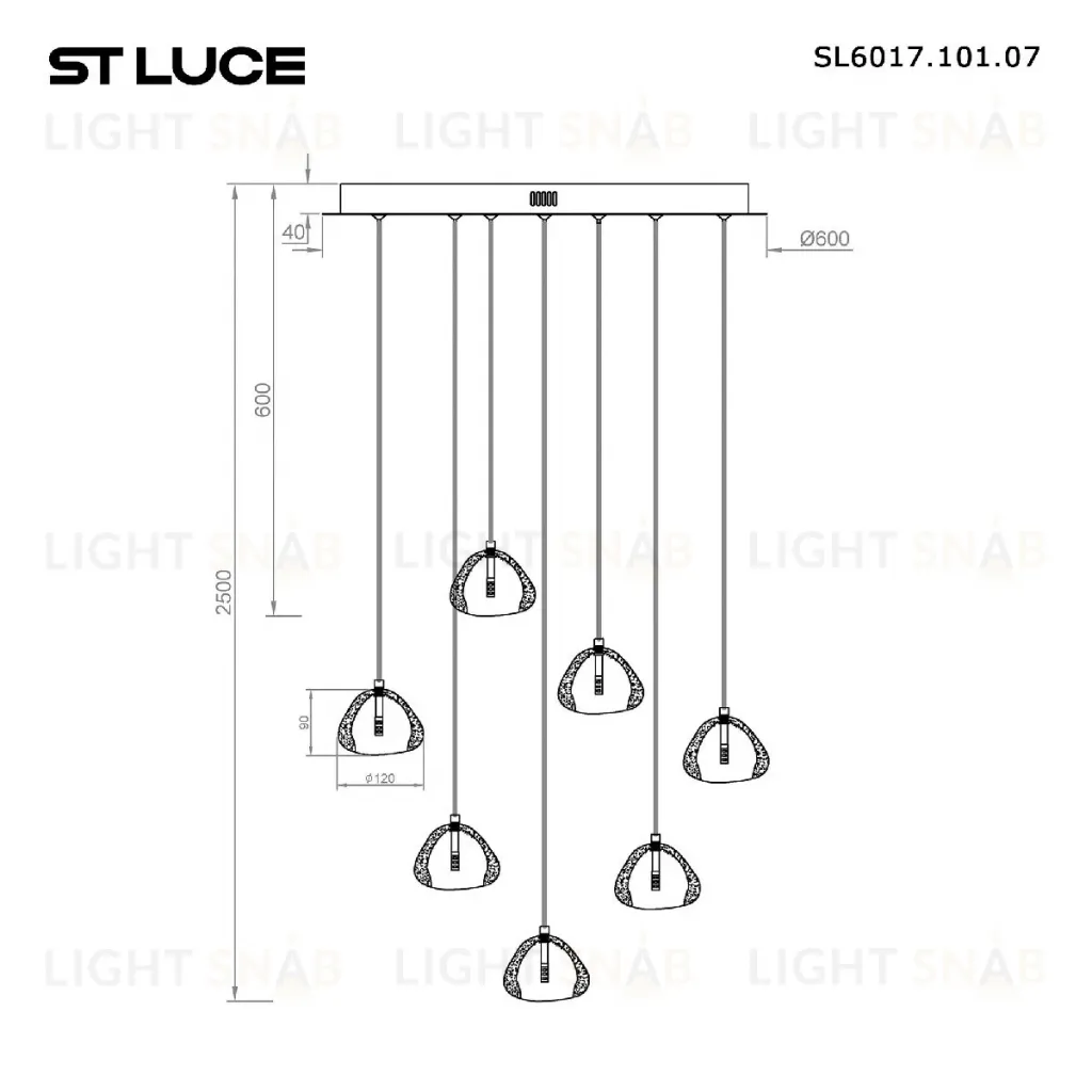 Подвесная люстра ST Luce Waterfall SL6017.101.07 SL6017.101.07