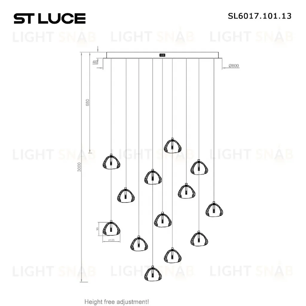 Подвесная люстра ST Luce Waterfall SL6017.101.13 SL6017.101.13