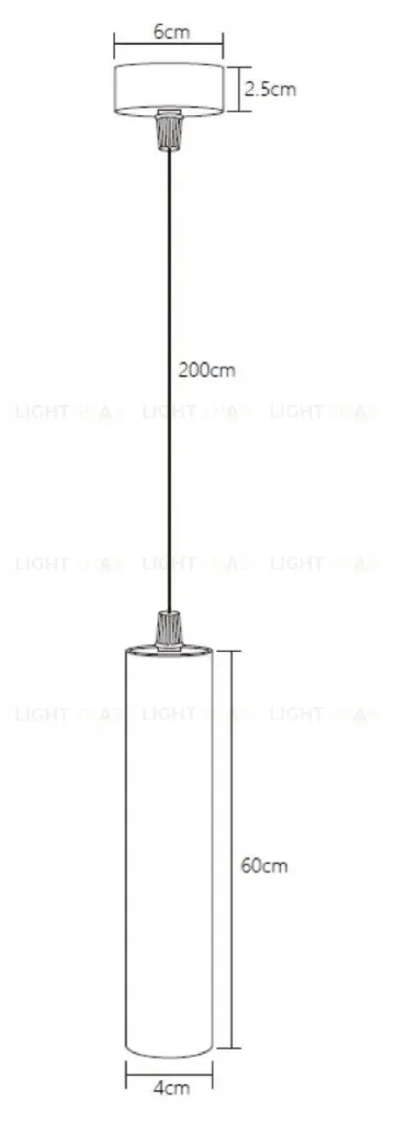 Подвесной точечный светильник Fiberli Tube460WW 12110203 12110203