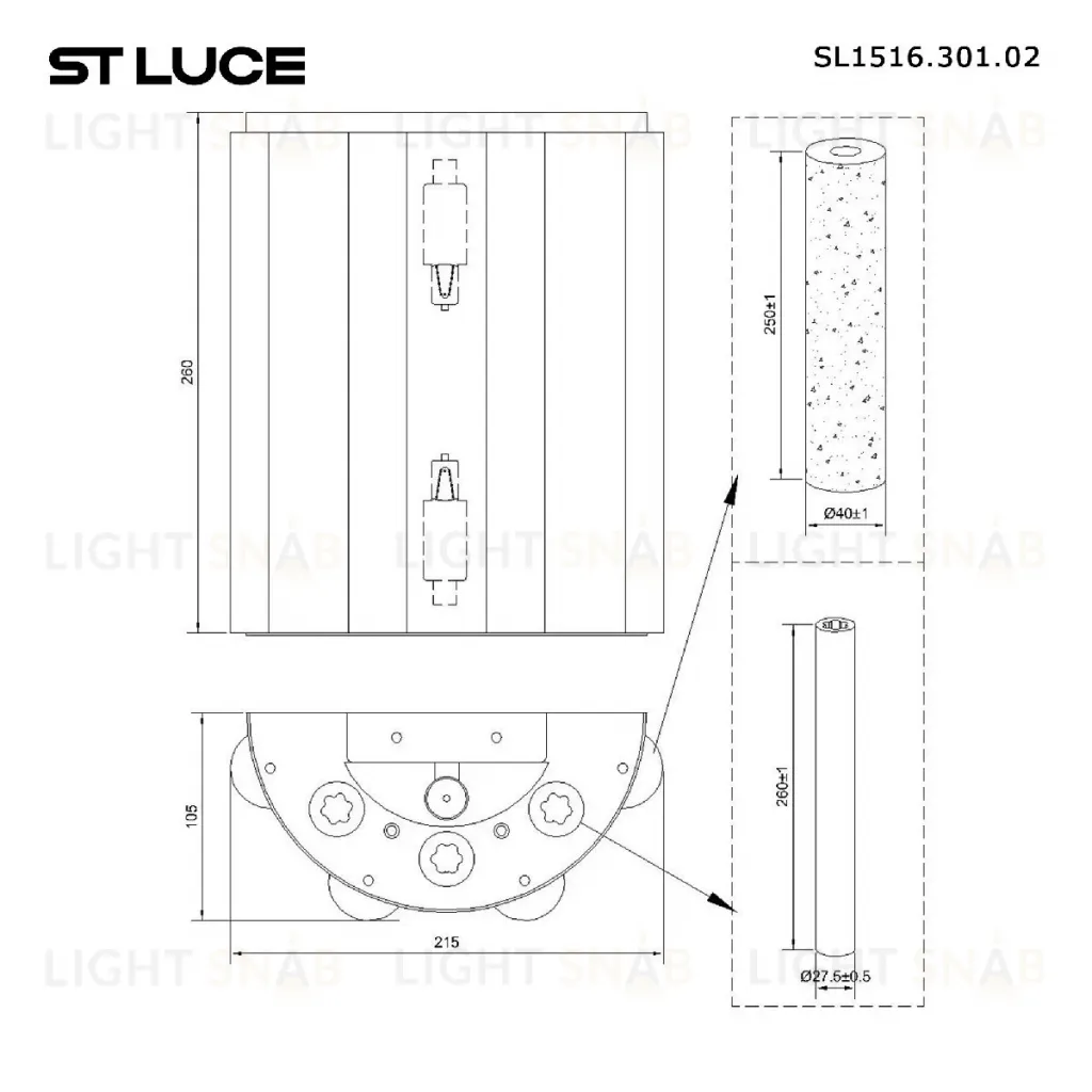Настенный светильник ST Luce DeLight Collection SL1516.301.02 SL1516.301.02