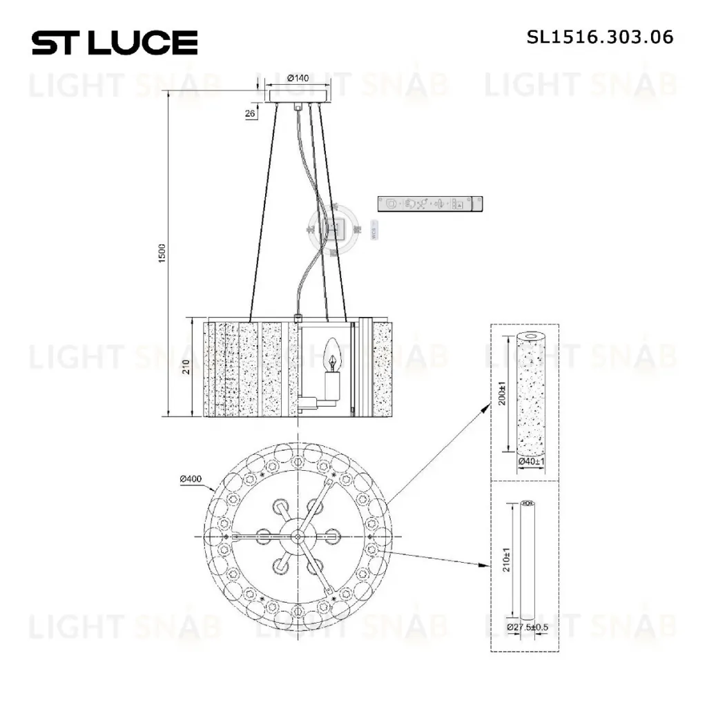 Подвесная люстра ST Luce DeLight Collection SL1516.303.06 SL1516.303.06