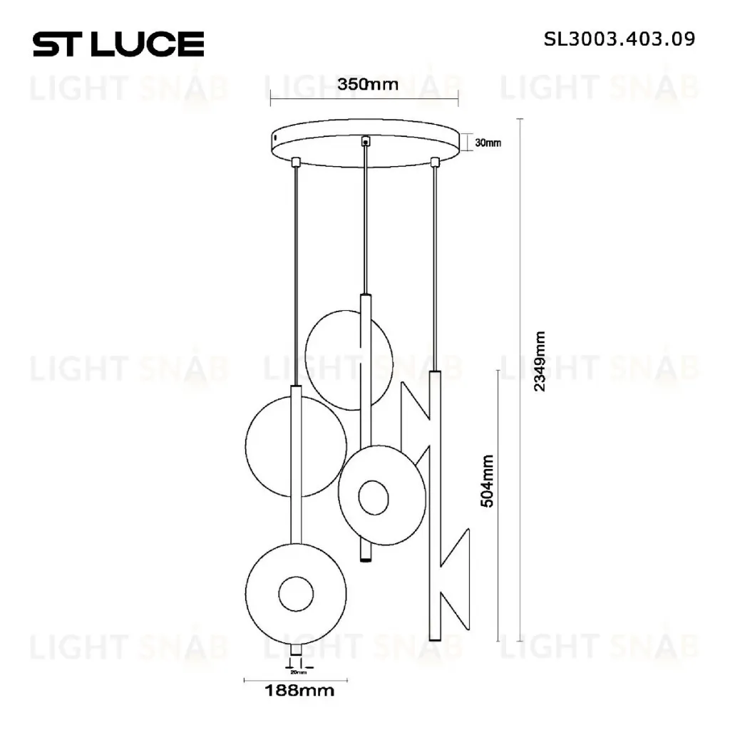 Подвесной светильник ST Luce Sentito SL3003.403.09 SL3003.403.09