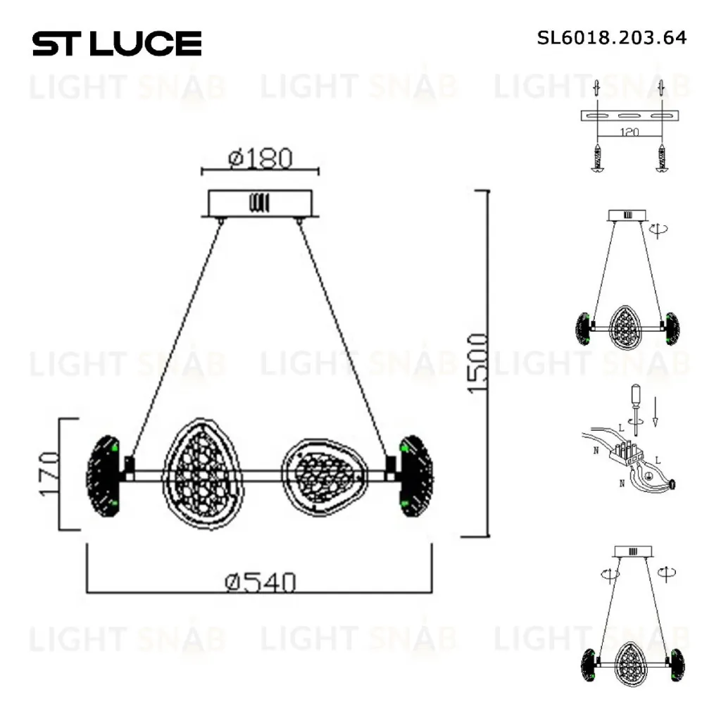 Подвесная люстра ST Luce Enigma SL6018.203.64 SL6018.203.64