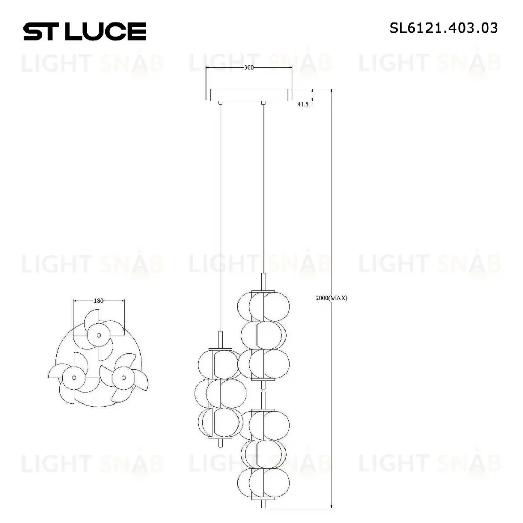 Подвесной светильник ST Luce Talisman SL6121.403.03 SL6121.403.03
