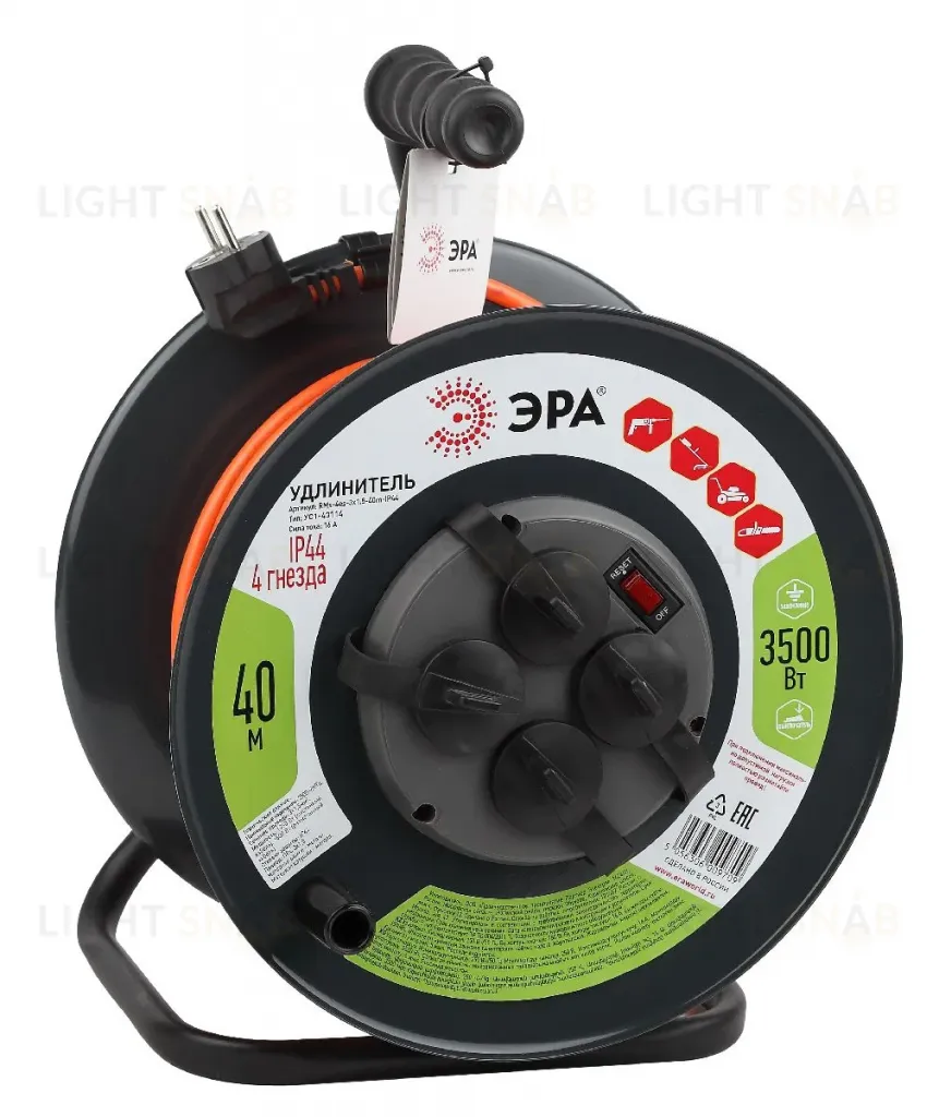 Удлинитель силовой Эра RMx-4es-3x1.5-40m-IP44 Б0046851 Б0046851