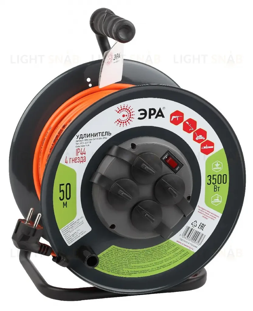 Удлинитель силовой Эра RMx-4es-3x1.5-50m-IP44 Б0046852 Б0046852
