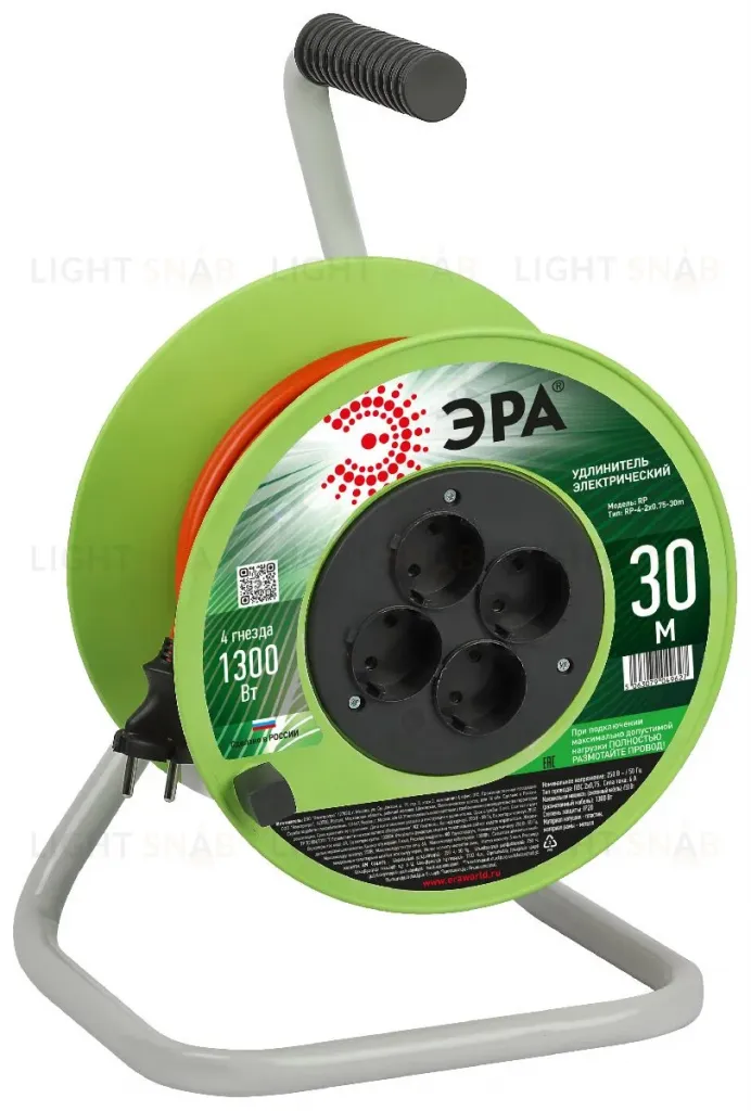 Удлинитель силовой Эра RP-4-2x0.75-30m Б0059780 Б0059780