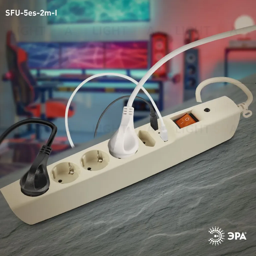 Сетевой фильтр Эра SFU-5es-2m-I C0043328 C0043328