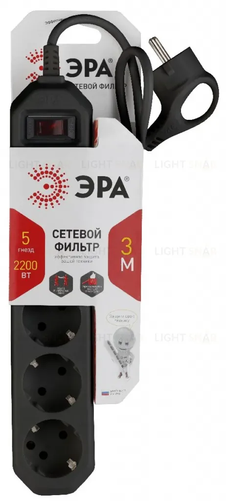 Сетевой фильтр Эра USF-5es-3m-B Б0019034 Б0019034