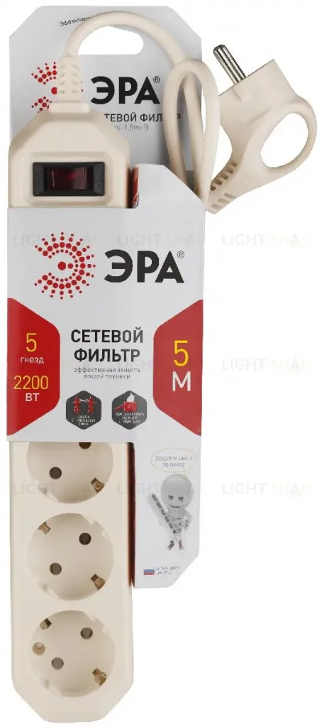 Сетевой фильтр Эра USF-5es-5m-I Б0019739 Б0019739