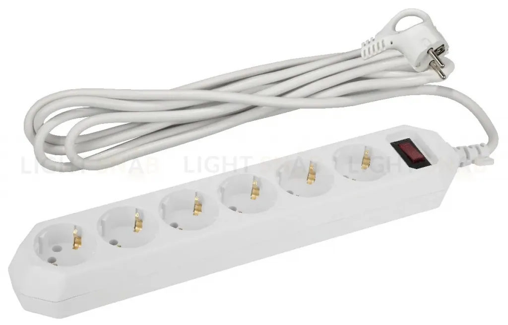 Сетевой фильтр Эра USF-6es-1,5m-W-BOX Б0037260 Б0037260