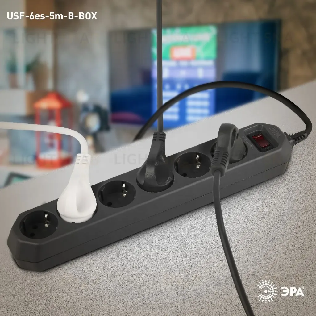 Сетевой фильтр Эра USF-6es-5m-B-BOX Б0037265 Б0037265