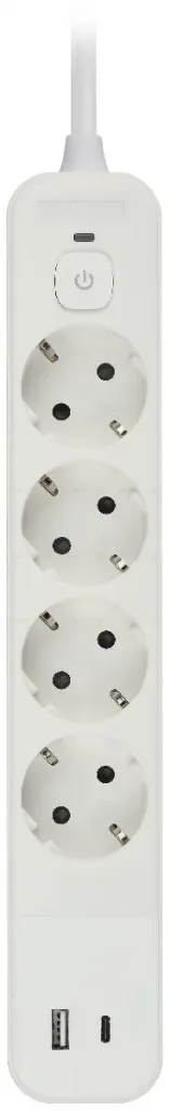 Сетевой фильтр Эра USF-4es-1,5m-2xUSBAC-W Б0059571 Б0059571