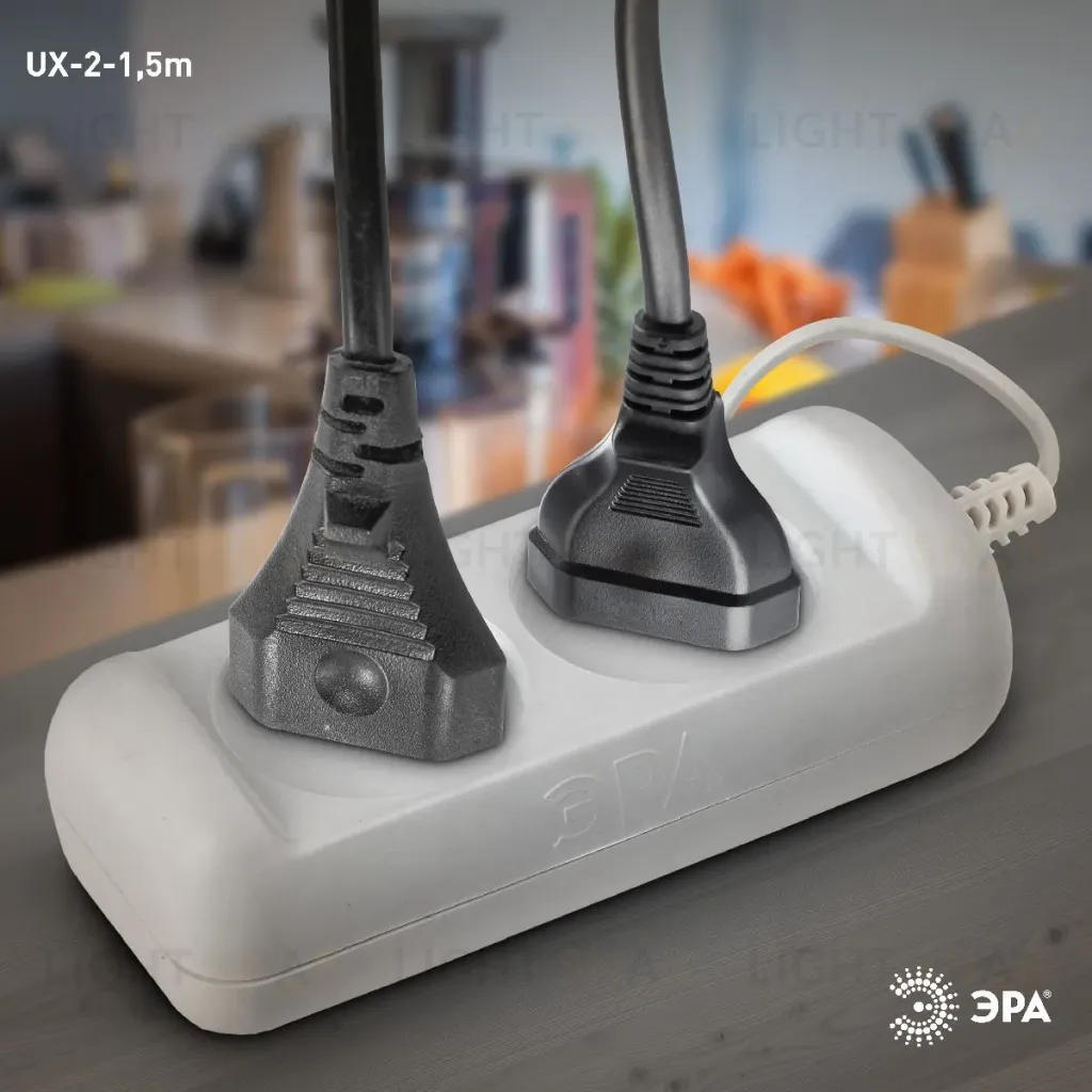 Удлинитель электрический Эра UX-2-1,5m Б0038557 Б0038557