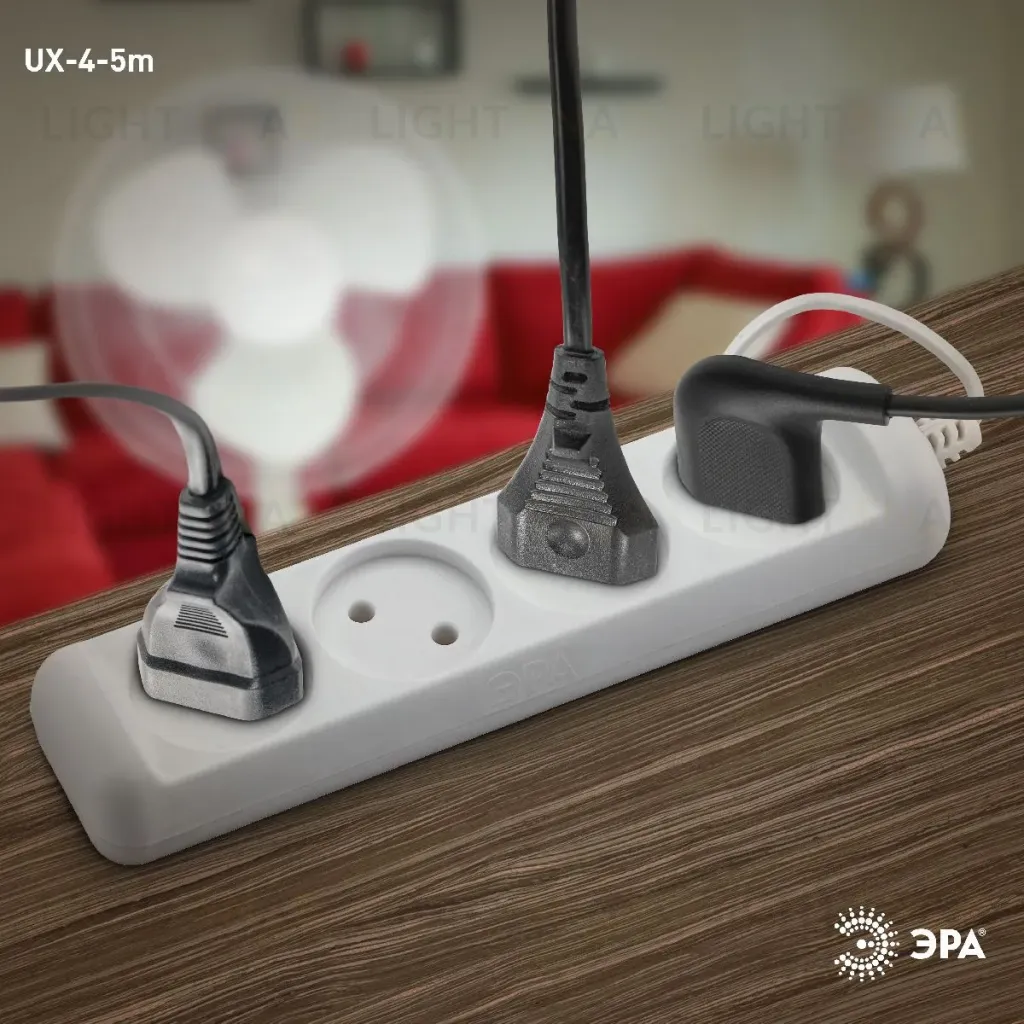 Удлинитель электрический Эра UX-4-5m Б0038561 Б0038561