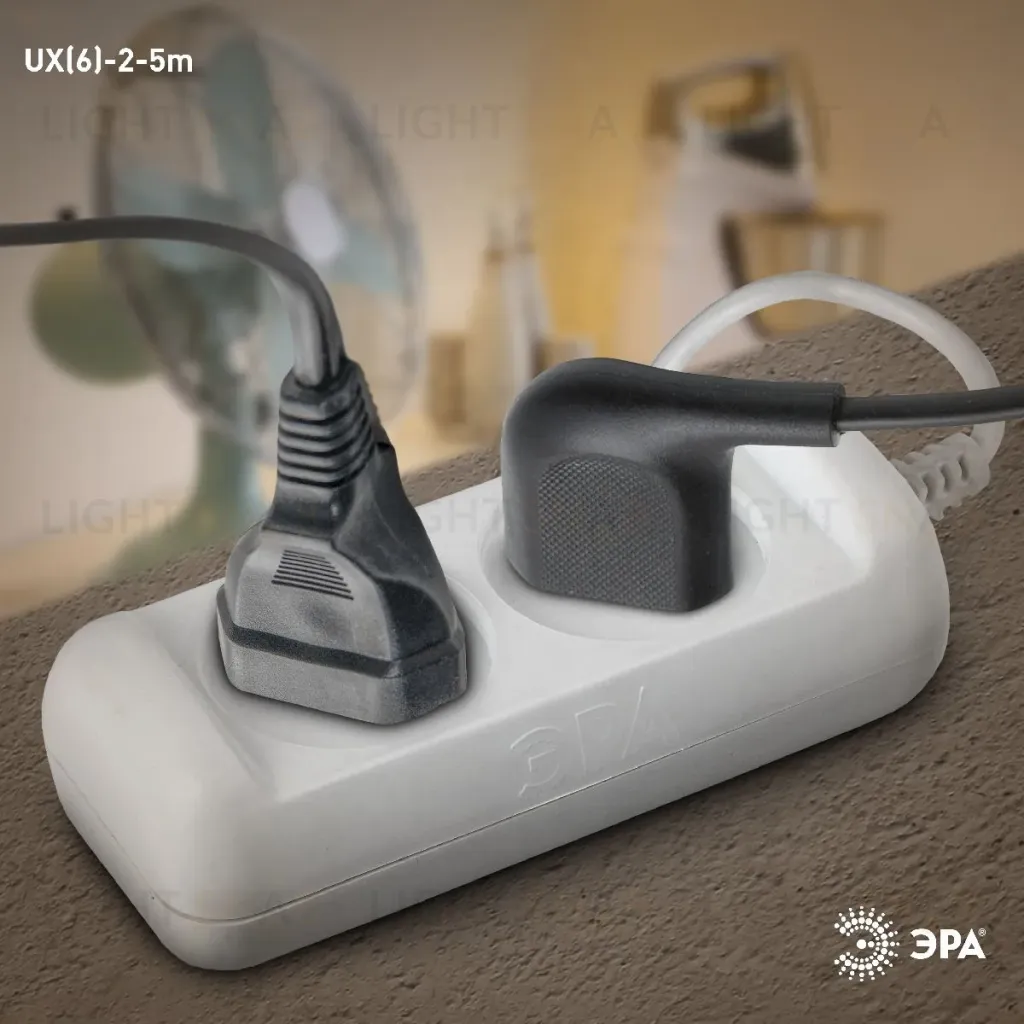 Удлинитель электрический Эра UX(6)-2-5m Б0038566 Б0038566
