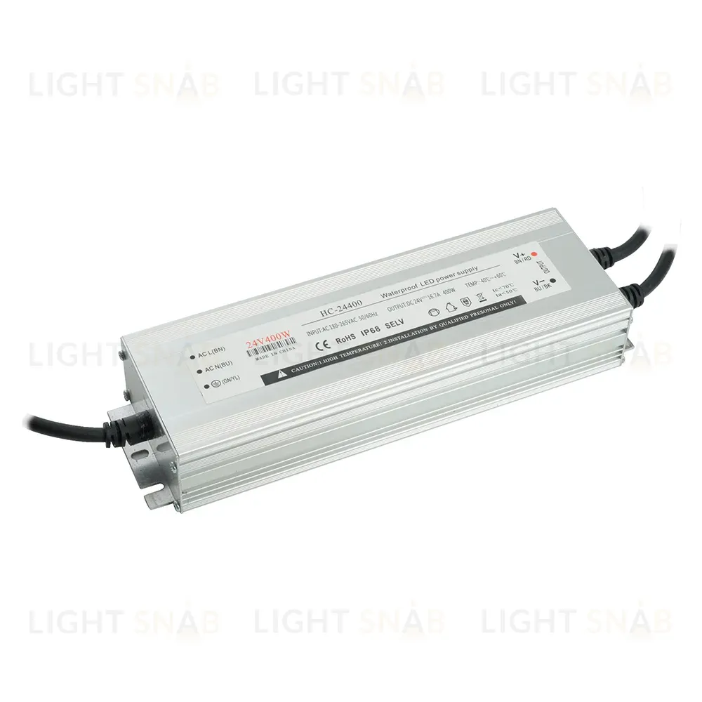 Трансформатор для светодиодной ленты Feron LB007 400В DC24В 16.6А IP67 48744 48744