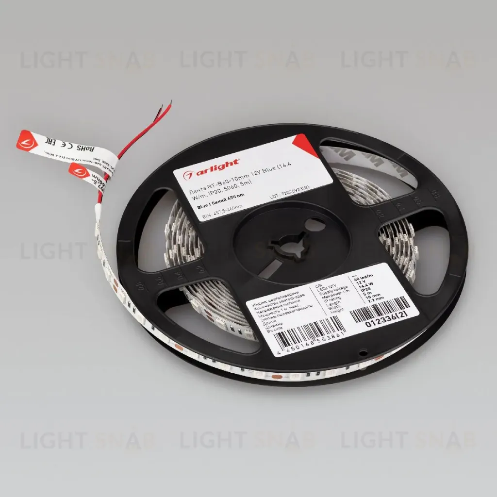 Светодиодная лента Arlight RT-B60-10mm 12V Blue (14.4 W/m, IP20, 5m) 012336(3) 012336(3)