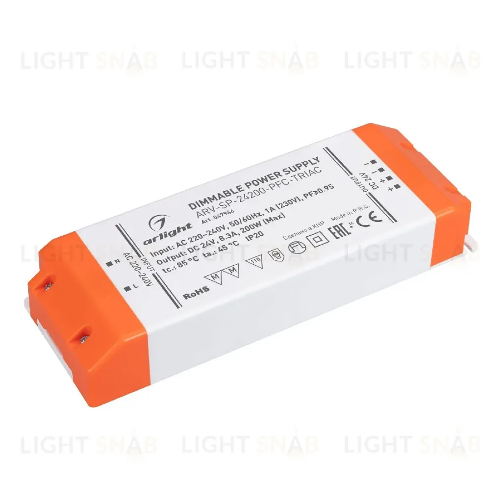 Блок питания Arlight ARV-SP-24200-PFC-TRIAC (24V, 8.3A, 200W) 047946 047946