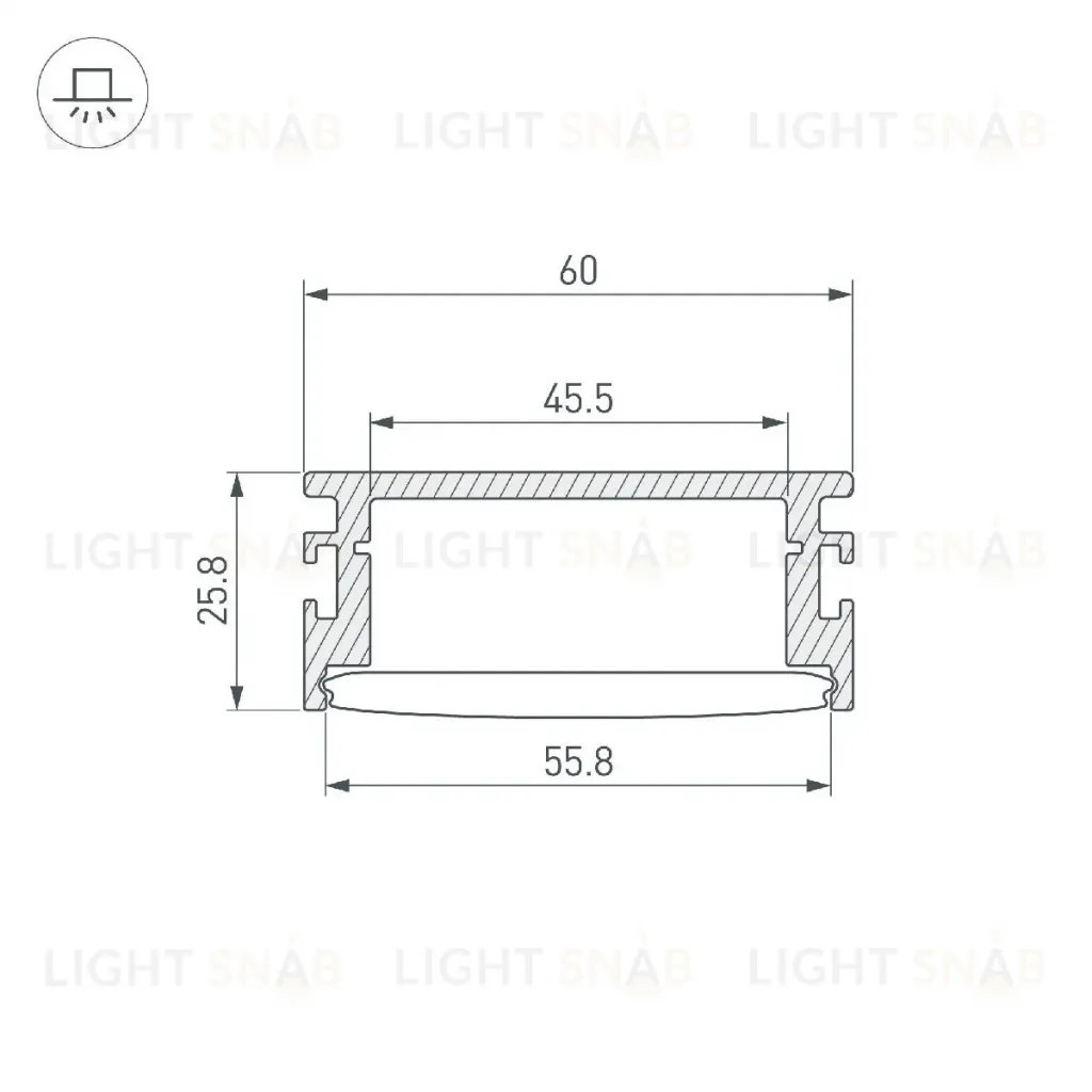 Профиль Arlight FLOOR60-H26-3000 ANOD BLACK 046414 046414