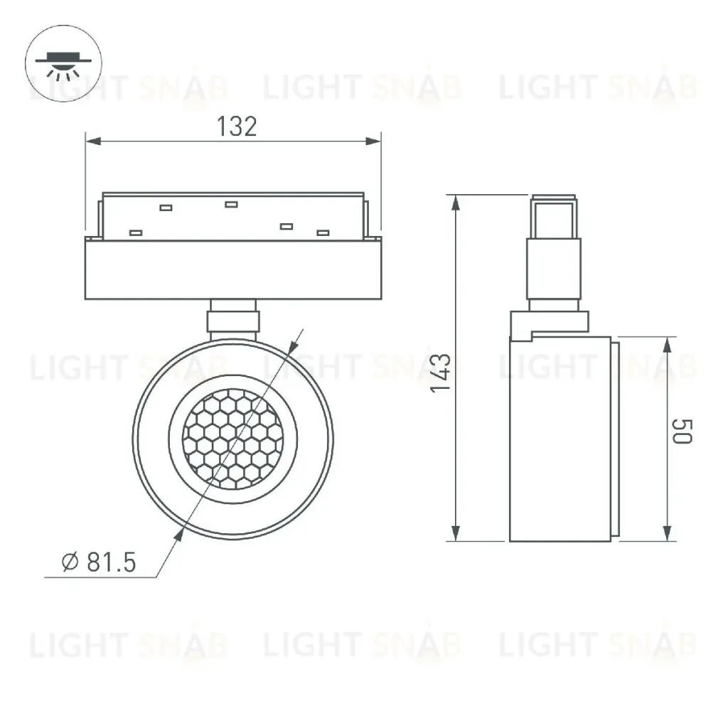 Трековый магнитный светильник Arlight MAG-ORIENT-POINT-R80-12W Day4000-MIX 047143 047143