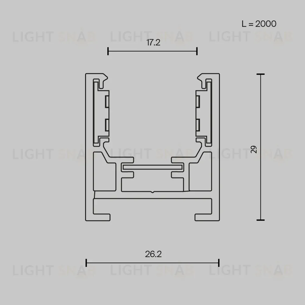 Шинопровод магнитный накладной Maytoni Exility TRXM034-412B TRXM034-412B